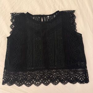 Elegant Black Lace Top